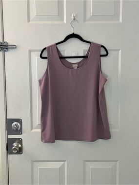 Chico's Sleeveless Scoop Neck Tank in Mauve